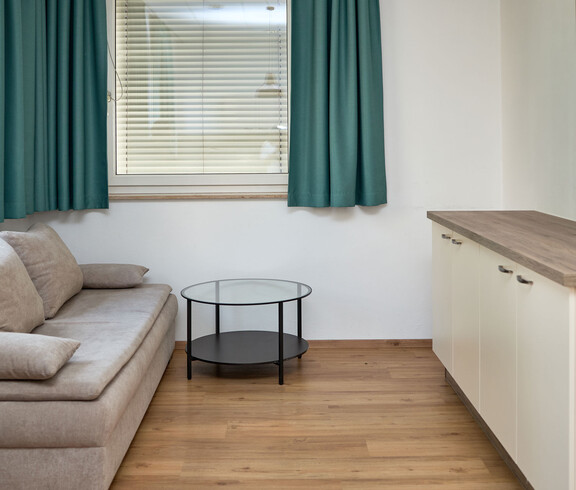 Wohnzimmer in einer mobil betreuten Jugendwohnung in des MOB Feldbach