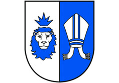 Logo der Gemeinde Bad Waltersdorf als blau-weißes Wappen