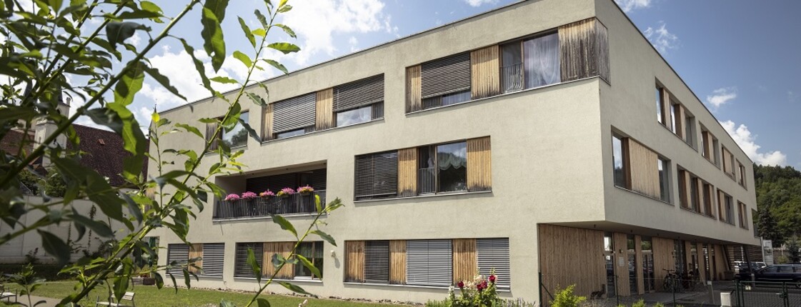 Hausfassade des Pflegewohnhaus Leoben 