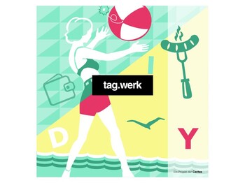 Flyer für das Sommerfest des tag.werk