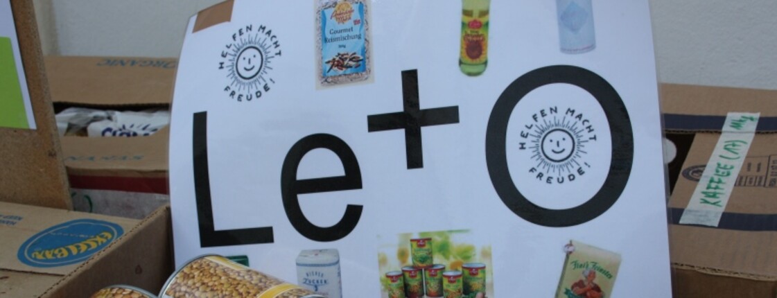 Lebensmittel für die Le+O Erntedanksammlung