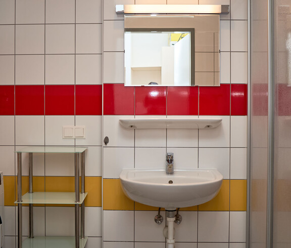 Badezimmer in einer mobil betreuten Jugendwohnung in des MOB Feldbach
