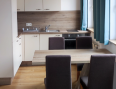 Küche in einer Wohnung im MOB Feldbach